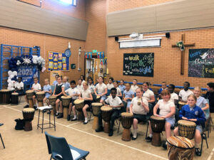 Year 4's African Drumming performance